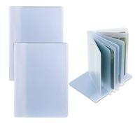 XZEIT Lot de 2 Pochettes de Protection Porte-Cartes Pochettes Transparentes pour Cartes de crédit Insert de Portefeuille en Plastique Insert de Porte-Cartes de crédit, 10 Pages 10 & 20 Compartiments
