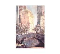XZGTHYTYUY Central Park NYC Art, Paysage, Art minimaliste, rétro Poster sur toile Décoration murale pour salon, chambre à coucher 60 x 90 cm