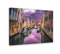 XZGTHYTYUY Impression sur toile Paysage de Venise, paysage de Venise, grand canal, décoration murale italienne pour chambre à coucher, bureau, chambre, cadeau, 50 x 75 cm