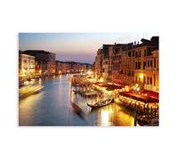 XZGTHYTYUY Impression sur toile représentant le Grand Canal, croisière fluviale, paysage de Venise, Italie - Décoration murale pour salon, chambre à coucher - 40 x 60 cm