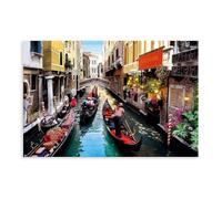 XZGTHYTYUY Poster sur toile Gondola on the Grand Canal, Venise, 50 x 75 cm