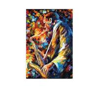 XZGTHYTYUY Poster sur toile représentant des célébrités musiciens John Coltrane - John Coltrane I de Leonid Afremov - Décoration murale pour salon, chambre à coucher - 40 x 60 cm