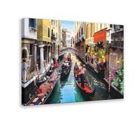 XZGTHYTYUY Poster sur toile représentant une gondole sur le Grand Canal, paysage de Venise, 30 x 45 cm