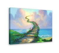 XZGTHYTYUY Poster sur toile Stairway to Heaven - Décoration de chambre à coucher, bureau, chambre - Cadeau - 30 x 45 cm