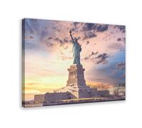 XZGTHYTYUY Poster sur toile Statue de la Liberté, paysage de New York, œuvre d'art pour décoration murale de chambre à coucher, bureau, cadeau, 30 x 45 cm