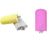 XzhixiangKing Lot de 3 blocs de lave à mâcher pour animaux de compagnie, rats, chinchilla, installation facile (couleur aléatoire)