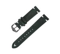 Xzhomfm 20-22mm Bracelet de montre en daim épais sans couture avec barre de ressort à détachement rapide, Vert, 22mm
