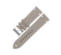 Xzhomfm Bracelet de montre en cuir de vache imperméable sans couture à motif litchi 16-22mm avec broche à détachement rapide, Gris, 19mm