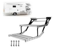 XZHWSZD Marchepied Pliable avec éclairage LED - Marche antidérapante pour Camping-Car, Fourgon aménagé, Caravane, capacité de 150 kg - Conception Robuste à Double Couche