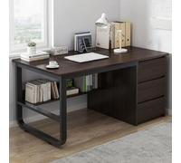 XZHWSZD Table d'ordinateur, bureau d'ordinateur avec rangement, bureau contemporain de 100,3 cm avec support en métal, bureau à domicile pour chambre à coucher, étude, bureau