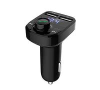 XZincer Kit Libres sans Fil Bluetooth pour Voiture Transmetteur FM Lecteur MP3 Chargeur Double USB Chaine Fille Rose