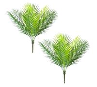 XZJMY Lot de 2 palmiers tropicaux artificiels, 49 cm de haut, fausses feuilles décoratives pour la maison, la jungle hawaïenne, la plage, la décoration de fête (vert, palmier)