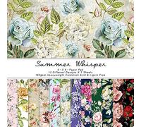 XZJMY Lot de 24 feuilles de papier spécial pour scrapbooking, 12 motifs floraux vintage pour la fabrication de cartes, le scrapbooking, la décoration d'album photo, 15,2 x 15,2 cm