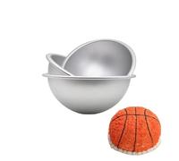 XZJMY Lot de 3 mini moules à gâteau en forme de boule de 12,7 cm en aluminium en forme de demi-cercle, utilisés pour les réunions de famille pour faire des gâteaux d'anniversaire 3D pour les enfants,