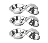 XZJMY Lot de 6 bols en acier inoxydable, 15,2 cm à bord plat et base plate, empilables, passent au lave-vaisselle