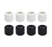 XZJMY Lot de 8 bougeoirs en céramique de 1,8 cm de diamètre pour lancer des carillons, des rituels, des sorts, des vigiles, des fournitures Wiccan et plus encore (8, noir, blanc)