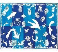 XZSFD NBGEA Affiche abstraite en papier découpé Image murale de Henri Matisse《The Sea》 par Henri Matisse Peinture en couleur sur toile pour la déco intérieure 50x40cm Non encadrée