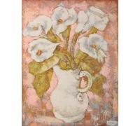 XZSFD NBGEA Affiche abstraite murale de Tamara De Lempicka 《The Arums》 par Tamara De Lempicka Estampes Nature morte Peinture sur toile pour la décoration intérieure 40x60cm Non encadrée