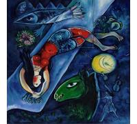 XZSFD NBGEA Affiche de Marc Chagall Figure Figure Abstract Table《 The Blue Circus》De Marc Chagall Wall Art Collection Gravures pour la déco intérieure 58x58cm Non encadré