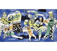 XZSFD NBGEA Affiche Fernand Léger Illustration murale abstraite en couleur 《Circus》 par Fernand Léger Figures Peinture sur toile pour la décoration intérieure 58x100cm Non encadrée