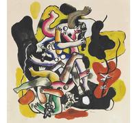 XZSFD NBGEA Affiche Fernand Léger Illustration murale abstraite en couleur 《The Divers》 par Fernand Léger Figures Peinture sur toile pour la déco intérieure 50x50cm Non encadrée