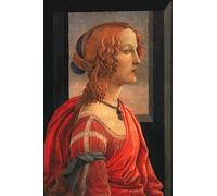 XZSFD NBGEA Affiche murale rétro de Sandro Botticelli《 Portrait de Simonetta》par Sandro Botticelli Peintures sur toile de figure pour la déco intérieure 40x60cm Non encadrée