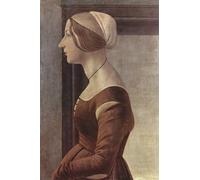 XZSFD NBGEA Affiche rétro de Sandro Botticelli Portrait d’une jeune femme》par Sandro Botticelli Peinture sur toile de figure pour la décoration intérieure 40x60cm Non encadrée