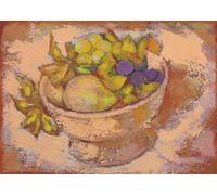 XZSFD NBGEA Affiche Tamara De Lempicka Carte abstraite murale《Fruit Plate》 par Tamara De Lempicka Estampes Still Life Canvas Peinture sur toile pour la déco intérieure 70x50cm Non encadrée