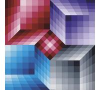 XZSFD NBGEA Affiche Victor Vasarely Géométrie Abstracte Art mural Tableau 《Laste》 par Victor Vasarely Peinture sur toile de vision pour la déco intérieure 50x50cm Non encadrée