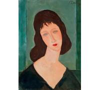 XZSFD NBGEA Amedeo Modigliani Affiche Portrait Impressions Abstrait Art Mural Image《Dame Aux Yeux Bleus》Amedeo Modigliani Peinture Sur Toile Pour Décoration Intérieure 50x70cm Non Encadré