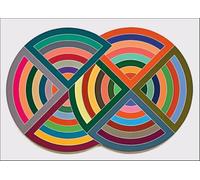 XZSFD NBGEA Frank Stella Affiche Impressions Abstraites Couleur Mur Art Exposition Image《Changements Circulaires》Frank Stella Peinture Sur Toile Pour Décoration Intérieure 50x70cm Non encadré