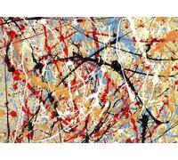 XZSFD NBGEA Jackson Pollock affiche et impressions Image d’art mural abstrait 《Composition colorée》Jackson Pollock Peinture sur toile pour la décoration intérieure 50x80cm Non encadré