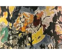 XZSFD NBGEA Jackson Pollock Affiche Impressions en couleur Abstrait Art mural Image Paysage Composition Jackson Pollock Peinture sur toile pour la décoration intérieure 50x80cm Non encadré