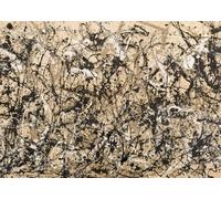 XZSFD NBGEA Jackson Pollock Affiche Impressions en couleur Abstrait Art mural Photo Noir Gris Composition Jackson Pollock Peinture sur toile pour la décoration intérieure 50x80cm Non encadré