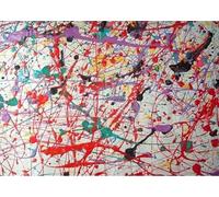 XZSFD NBGEA Jackson Pollock Affiche Impressions en couleur Abstrait Art mural Photo Pink Line Composition Jackson Pollock Peinture sur toile pour la décoration intérieure 50x80cm Non encadré