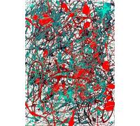 XZSFD NBGEA Jackson Pollock Affiche Impressions en couleur Abstrait Art mural Photo Rouge Vert Composition Jackson Pollock Peinture sur toile pour la décoration intérieure 50x80cm Non encadré