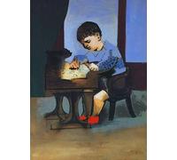 XZSFD NBGEA Pablo Picasso Affiche Couleur Personnes Impressions《Paul Dessin》Image d’art mural abstrait par Pablo Picasso Peinture sur toile pour la décoration intérieure 30x50cm Non encadré