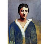 XZSFD NBGEA Pablo Picasso Affiche Couleur Personnes Impressions《Portrait D’Olga》Image D’art Mural Abstrait Par Pablo Picasso Peinture Sur Toile Pour La Maison 30x50cm Sans Cadre