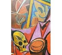 XZSFD NBGEA Pablo Picasso Affiche Impressions Couleur《Nature Morte Avec Crâne》Image D’art Mural Abstrait Par Pablo Picasso Peinture Sur Toile Pour Décoration Intérieure 30x50cm Non encadré