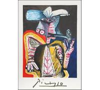 XZSFD NBGEA Pablo Picasso Personnes Affiche Impressions En Couleur Abstrait Photo D’art Mural《Pipe Man》Pablo Picasso Peinture Sur Toile Pour Décoration Intérieure 40x60cm Non Encadré