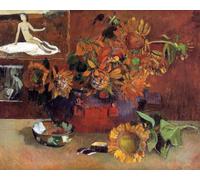 XZSFD NBGEA Paul Gauguin Affiche et Impressions Vintage Wall Art Photo en Couleur《Nature Morte avec L’Espérance》Paul Gauguin Peinture Sur Toile Pour Décoration Intérieure 60x40cm Non Encadré
