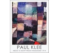 XZSFD NBGEA Paul Klee Affiche Impressions En Couleur Image D’art Mural Abstrait《À Propos D’un Motif De Hammamet》Paul Klee Peinture Sur Toile Pour La Décoration Intérieure 50x60cm Non Encadré