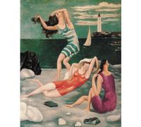 XZSFD NBGEA Picasso « Baigneuses » Affiche Fille en Maillot de Bain Wall Art Picasso Toile Peinture mer voilier Imprime Image Abstraite pour la décoration d’intérieur 50×70cm sans Cadre