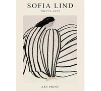 XZSFD NBGEA Sofia Lind découpe affiche impressions en couleur abstrait image d’art mural《Pyjama de ligne noire fille》Sofia Lind peinture sur toile pour la décoration intérieure 50x60cm non encadré