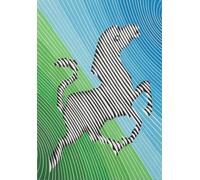 XZSFD NBGEA Victor Vasarely Vision Affiche Impressions Couleur Abstrait Photo D’art Mural《Cheval Courant》Victor Vasarely Peinture Sur Toile Pour Décoration Intérieure 50x80cm Non Encadré