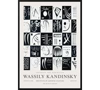 XZSFD NBGEA Wassily Kandinsky Affiche Impressions en Couleur Abstrait Photo D’art Mural《Trente》Wassily Kandinsky Peinture Sur Toile Noir Blanc Pour Décoration Intérieure 60x80cm Non Cadre