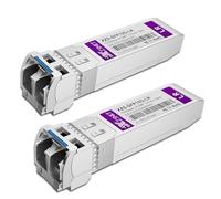 XZSNET Module SFP+ 10Gb vers LC monomode, compatible avec Freebox Ultra/Delta, Cisco SFP-10G-LR, Ubiquiti UniFi UF-SM-10G, MikroTik S+31DLC10D et autres, transceiver 10GBASE-LR, lot de 2 pièces