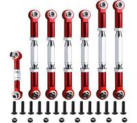 XZSNLYZ Lot de 7 tendeurs réglables en aluminium avec extrémités de tige pour Traxxas Slash 4X4/2WD 1/10 (rouge)