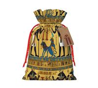 Xzsxhe Sacs cadeaux de Noël avec cordon de serrage - Réutilisables - Série Tribe de l'Égypte antique