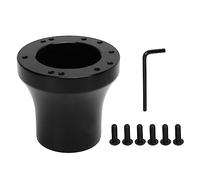 XZXCVN Adaptateur Volant de Cart, Aluminium Noir, Compatible 5 et 6 Trous - Renforcement Contrôle, Résistance à la Chaleur, Installation Rapide